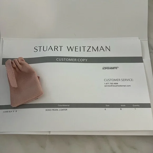 Stuart Weitzman SOHO PEARL LOAFER Black Pearl-Embellished Size 6 NWT - Picture 11 of 11